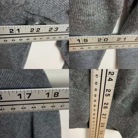 NEW Van Heusen Quarter Zip Knit Sweater Grey Size Large Sample Pullover Diamond - Picture 7 of 7